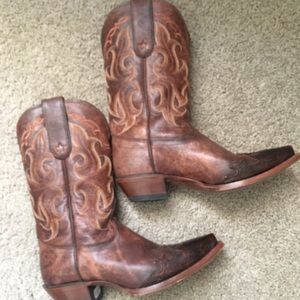 Tony Lama Clay Santa Fe Leather Cowboy Boots